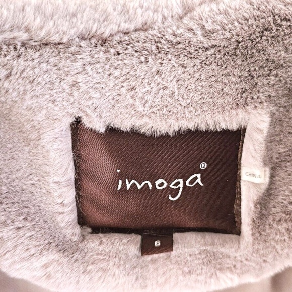 Imoga Cozy EVA Faux FUR VEST For Girls with snap buttons Dove - Picture 5 of 6